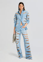 Avani Embellished Denim Shirt