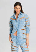 Avani Embellished Denim Shirt