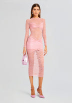 Ellie Lace Midi Dress