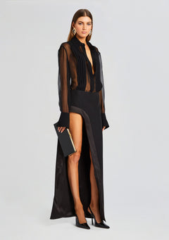Meghan Panelled Silk Blouse