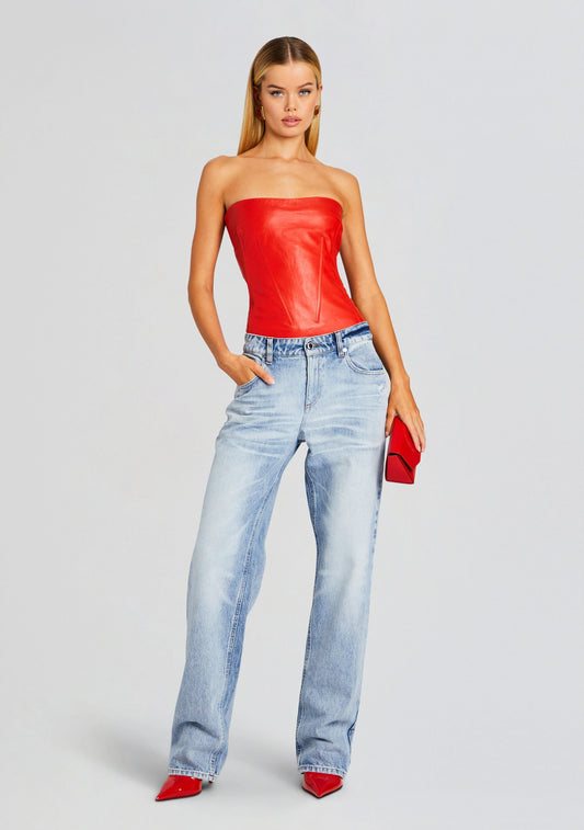 Veda Leather Top