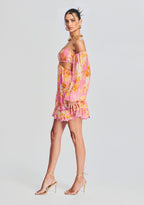Auril Pink Short Dress