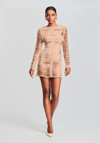 Ebony Suede Leather Dress