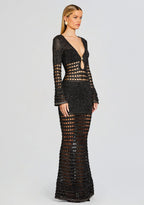 Elvana Knit Crochet Dress