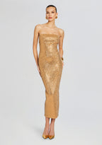 Boa Embellished Knit Dress