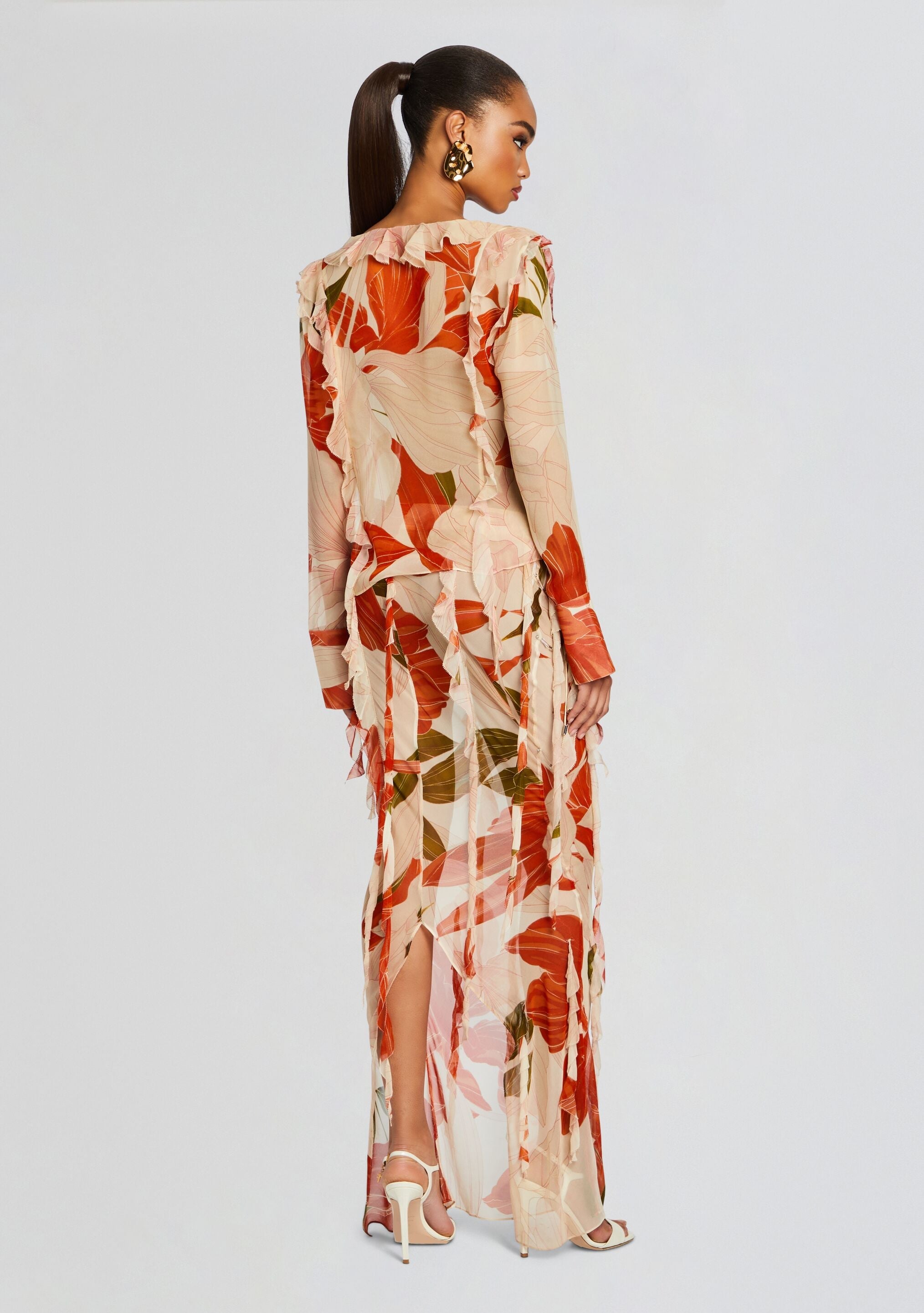 Sybil Silk Chiffon Skirt