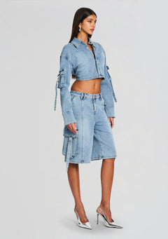 Sarta Cargo Denim Short