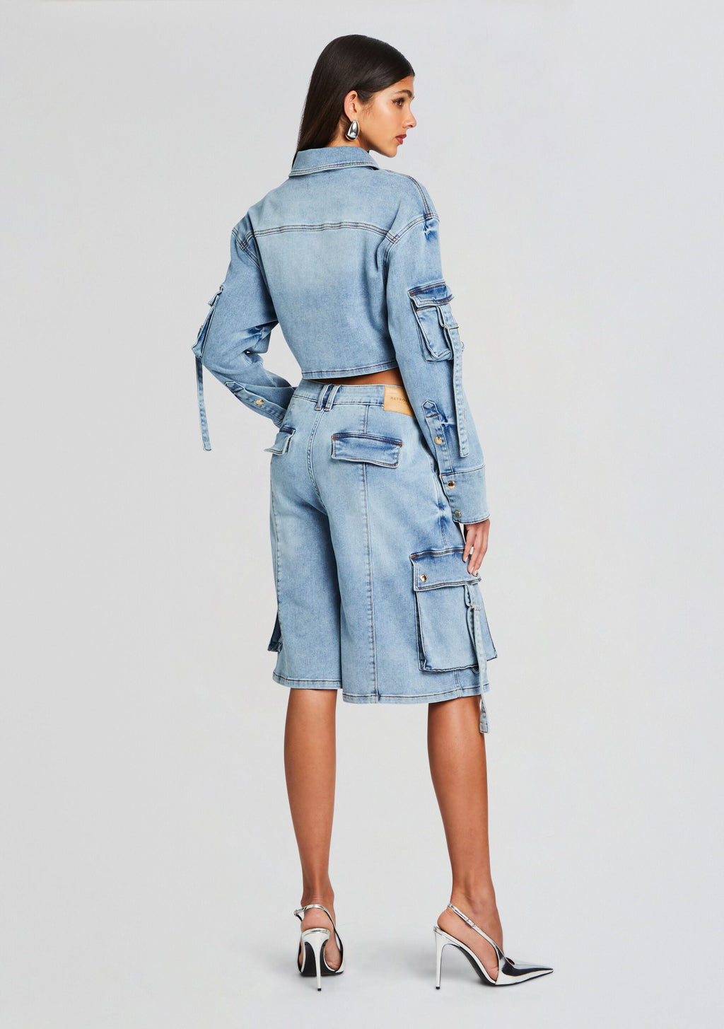 Blu Cargo Denim Top