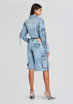 Blu Cargo Denim Top