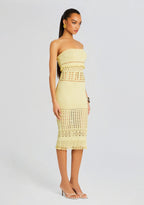 Caroline Metallic Crochet Dress