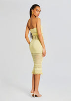 Caroline Metallic Crochet Dress