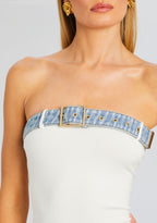 Blanche Knit Denim Dress