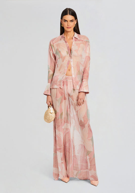 Zeca Silk Chiffon Pant