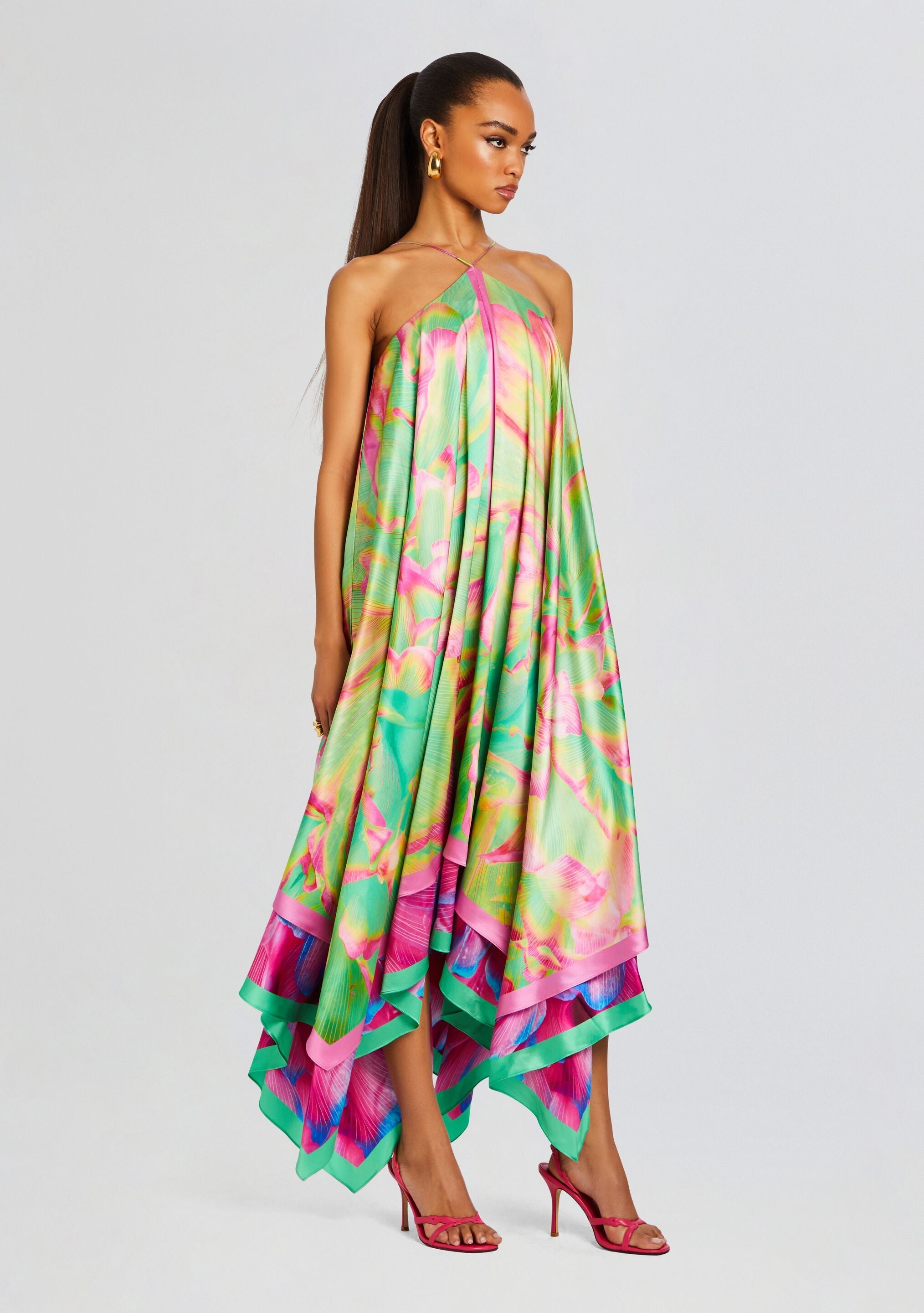 Sangria Silk Dress