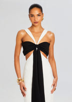 Elizabeth Bowed Evening Gown