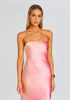 Cerith Silk Strapless Midi Dress