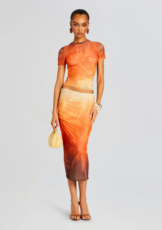 Nia Mesh Midi Skirt