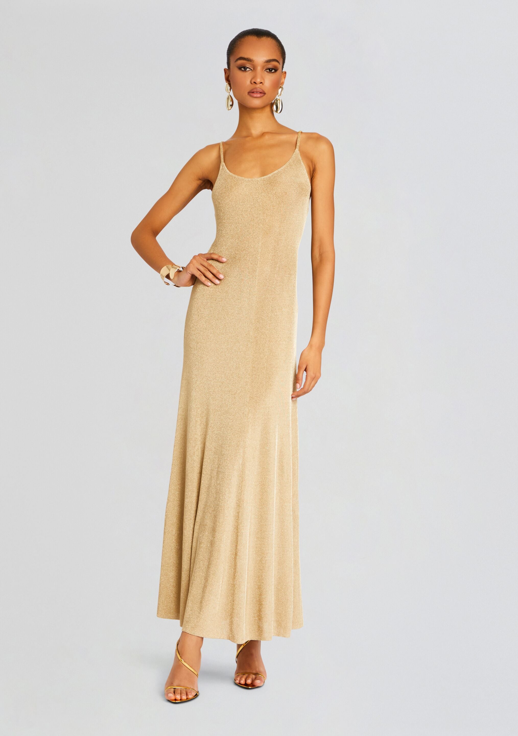 Mabeline Metallic Knit Gown