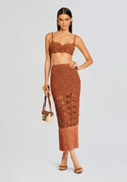 Bellini Metallic Crochet Top