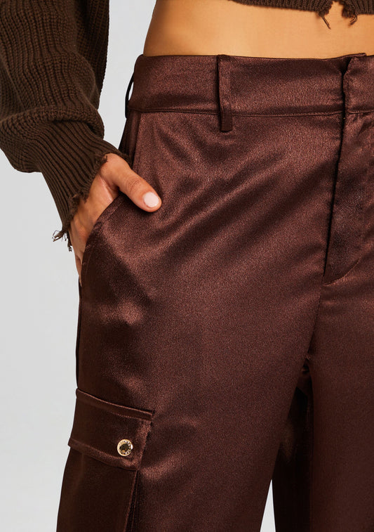 Galia Satin Cargo Pant