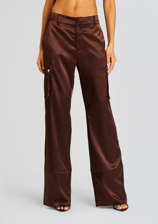 Galia Satin Cargo Pant