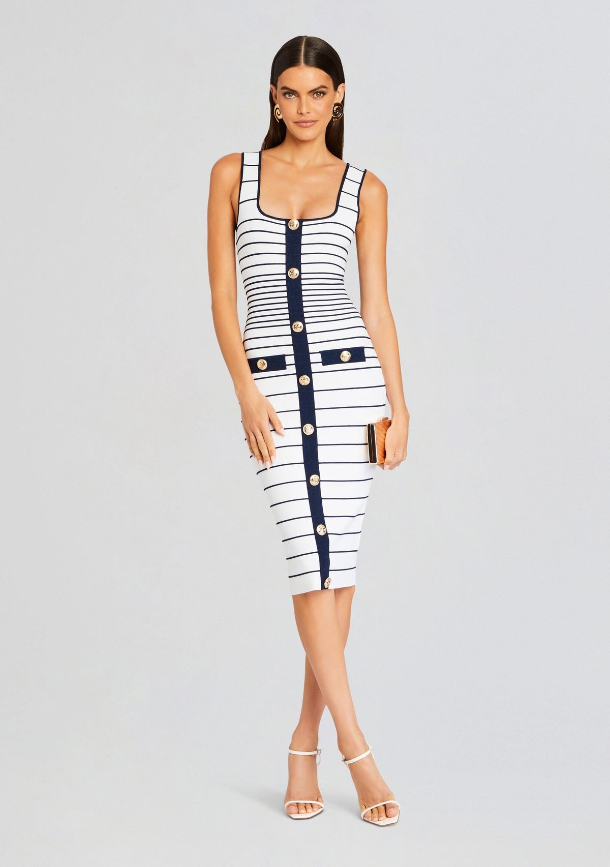 Lyle Metallic Bandage Knit Dress