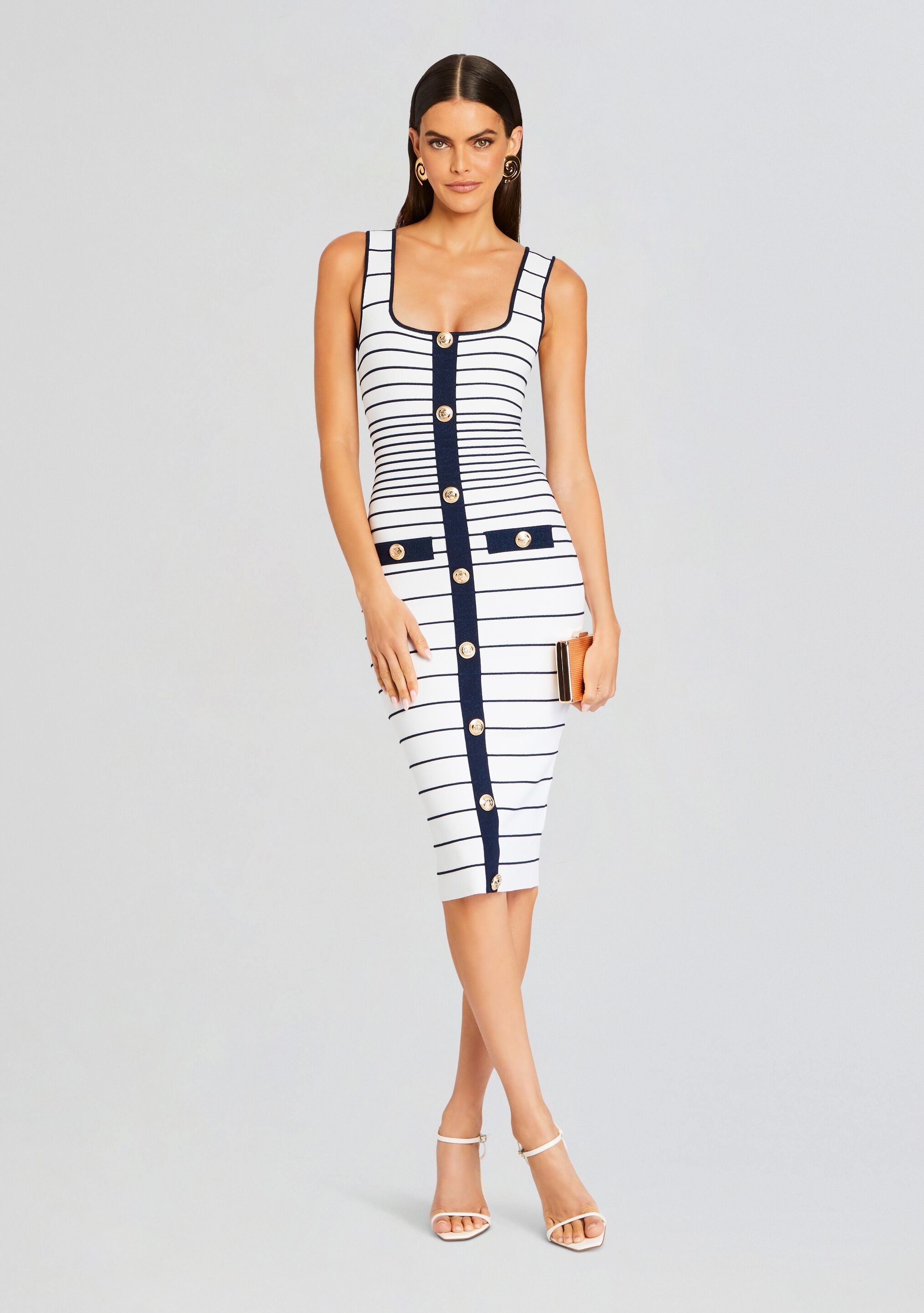Lyle Metallic Bandage Knit Dress