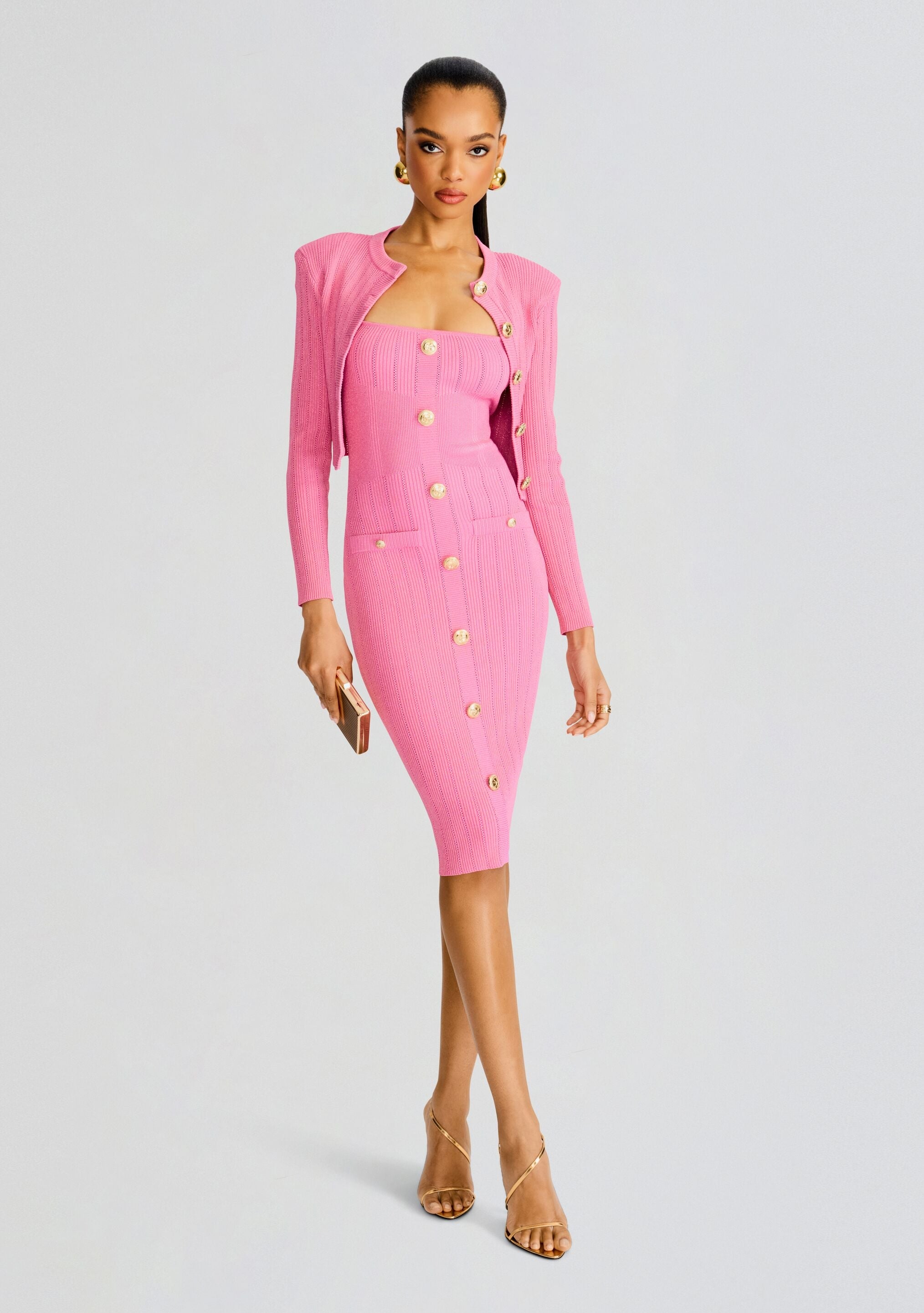Laney Metallic Knit Dress