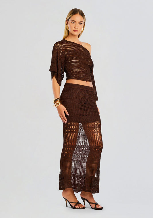 Topanga Crochet Maxi Skirt