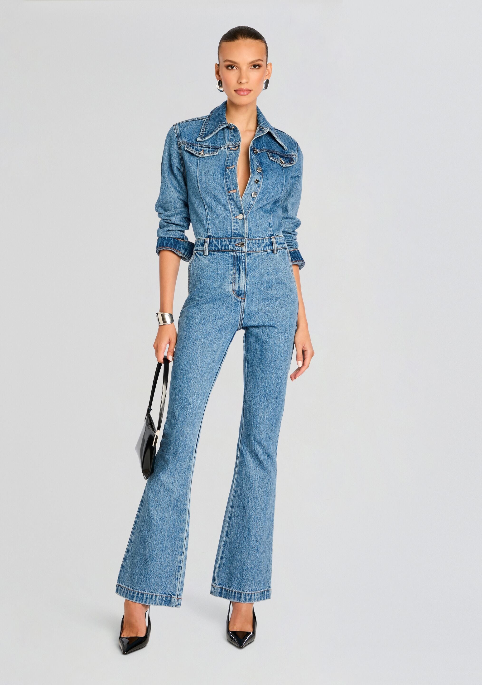 Mabel Fitted Mid Rise Jumpsuit