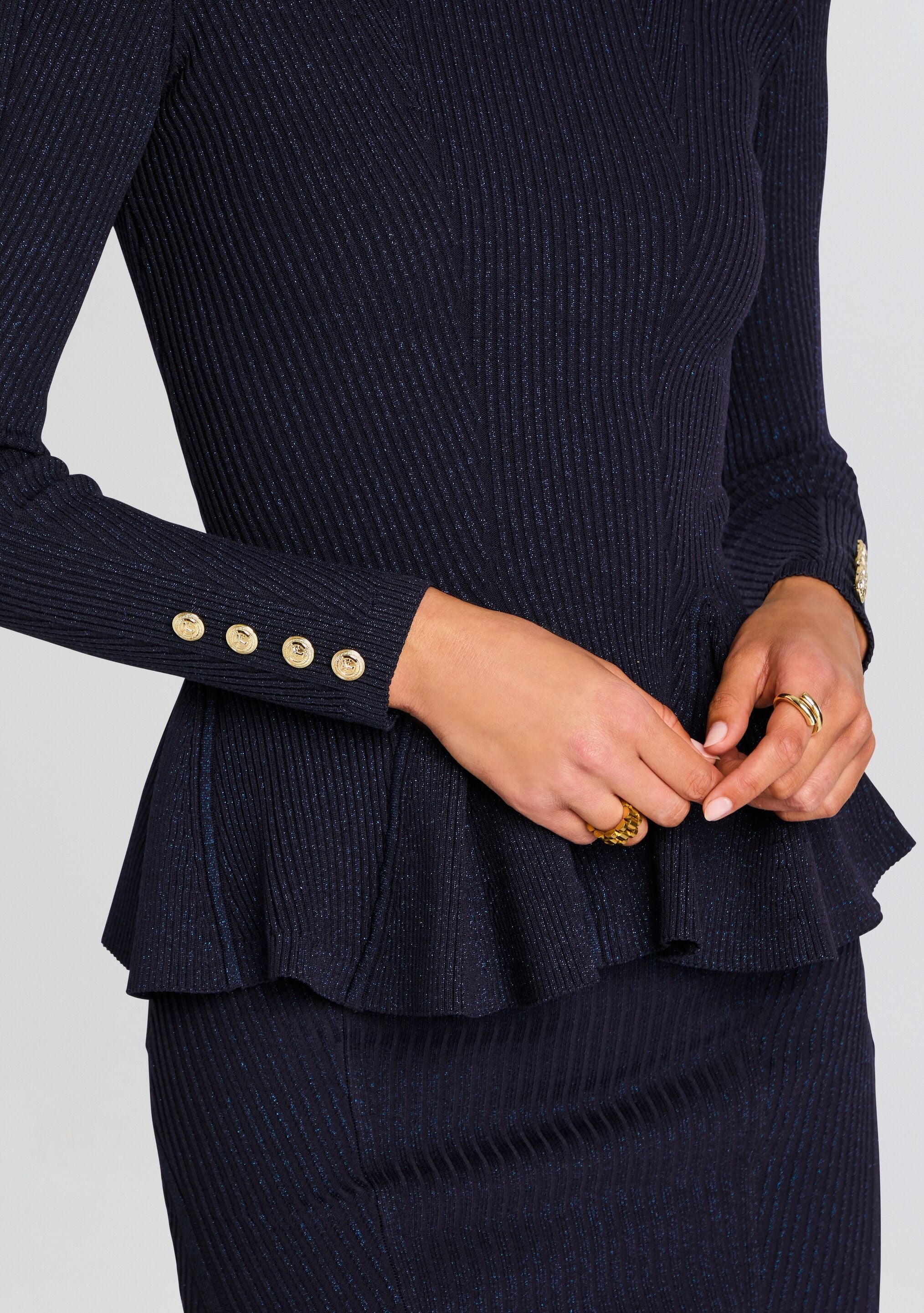 Kasha Metallic Knit Top