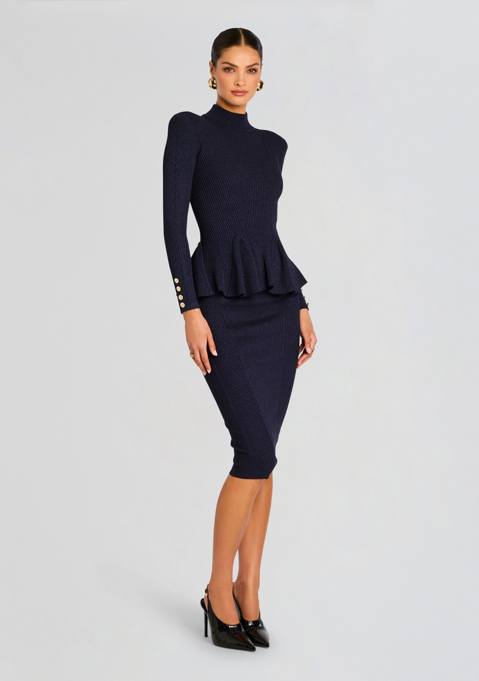 Kasha Metallic Knit Top