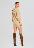 Cab Cable Knit Hoodie Dress