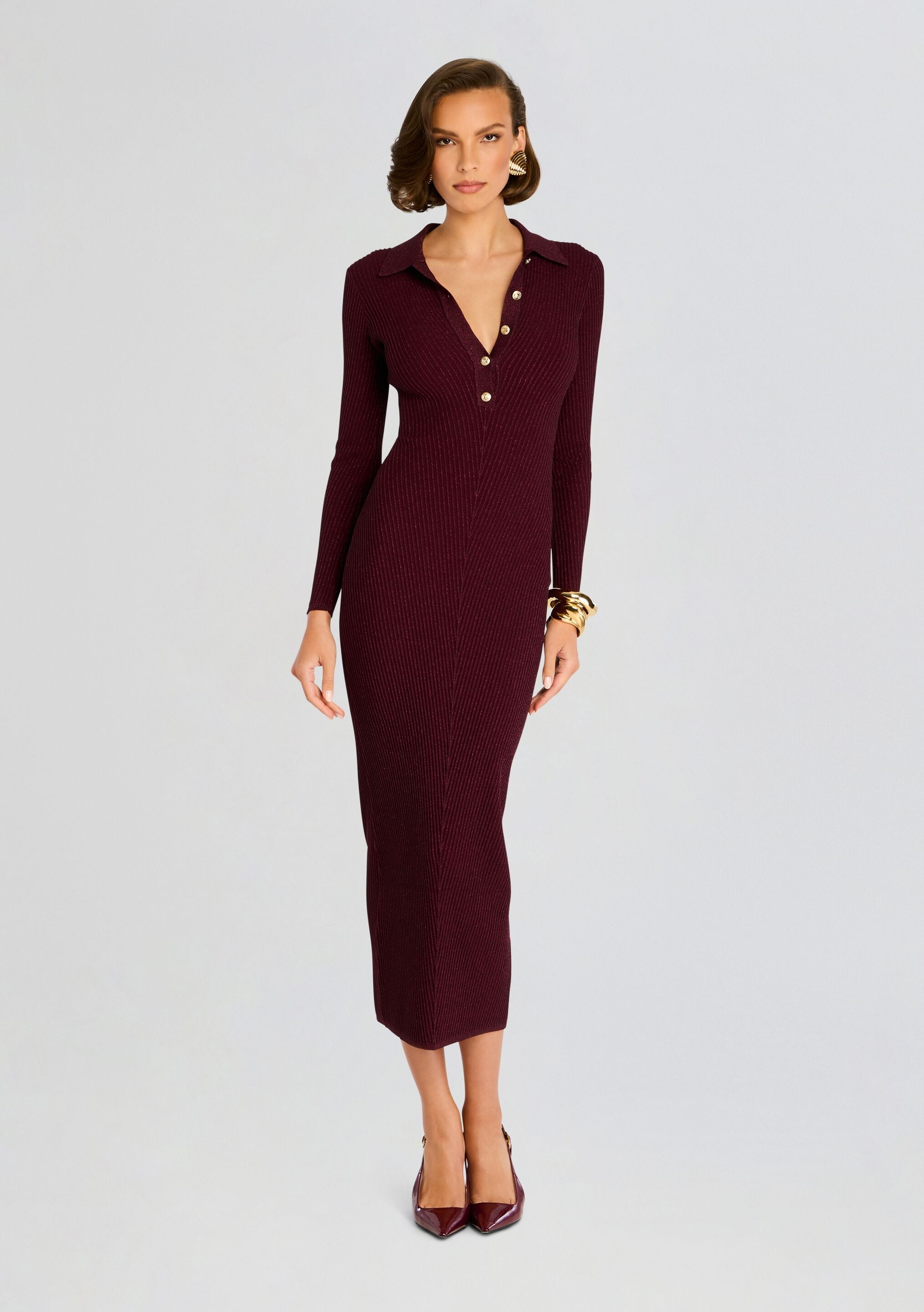 Buffy Metallic Knit Dress