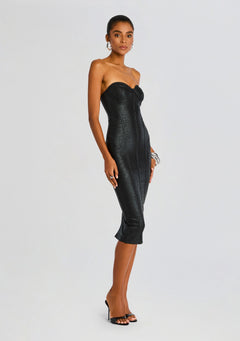 Charlize Coated Knit Dress