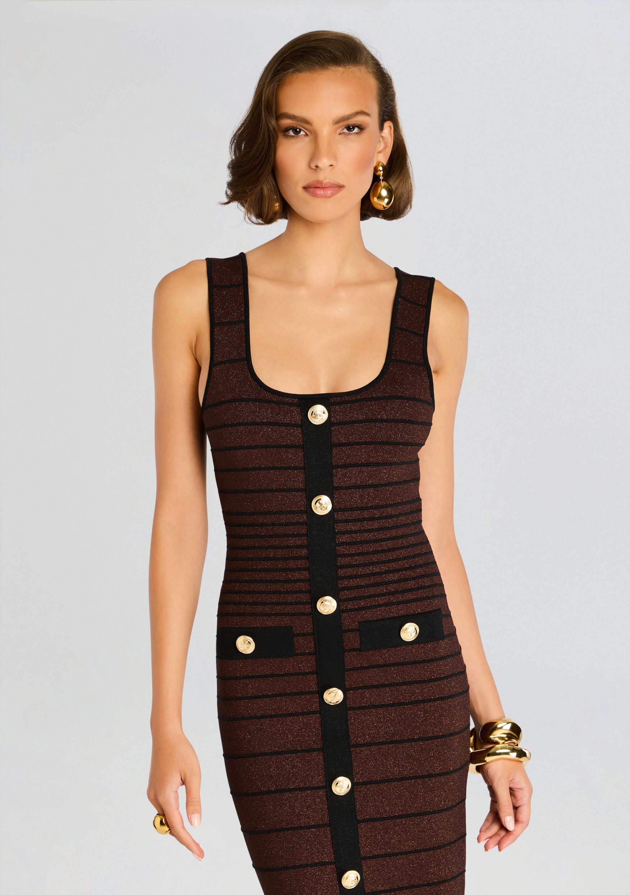 Weyla Metallic Knit Dress