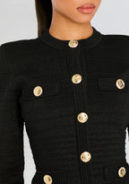 Calla Metallic Bandage Knit Top