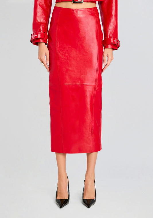 Lonny Leather Skirt
