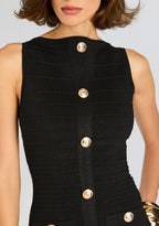 Erin Metallic Bandage Knit Dress