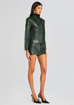 Asha Faux Leather Jacket