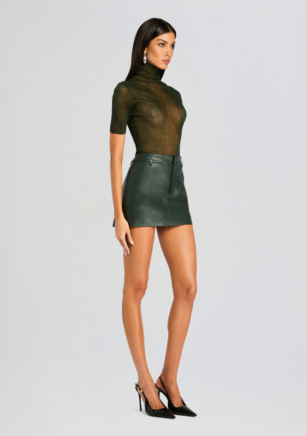 Emilia Faux Leather Mini Skirt