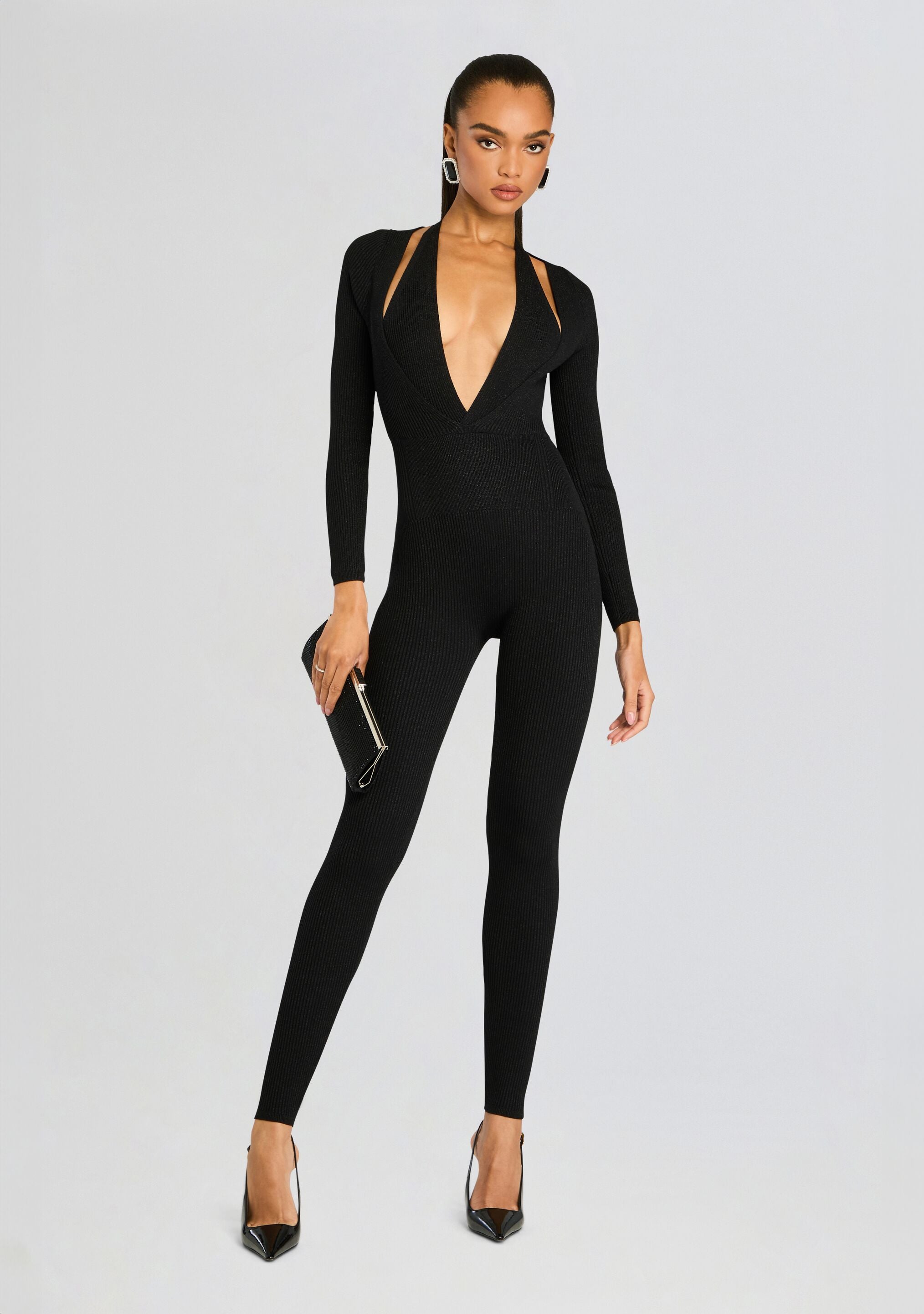 Bellamy Metallic Knit Jumpsuit
