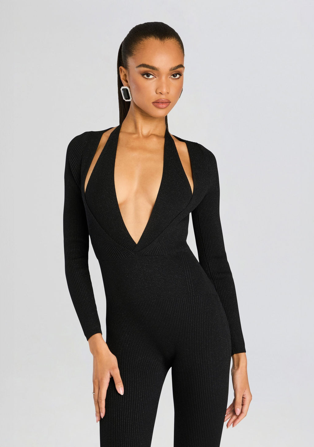 Bellamy Metallic Knit Jumpsuit