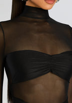 Brietta Bandeau Mesh Catsuit