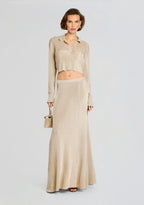Alice Metallic Knit Maxi Skirt