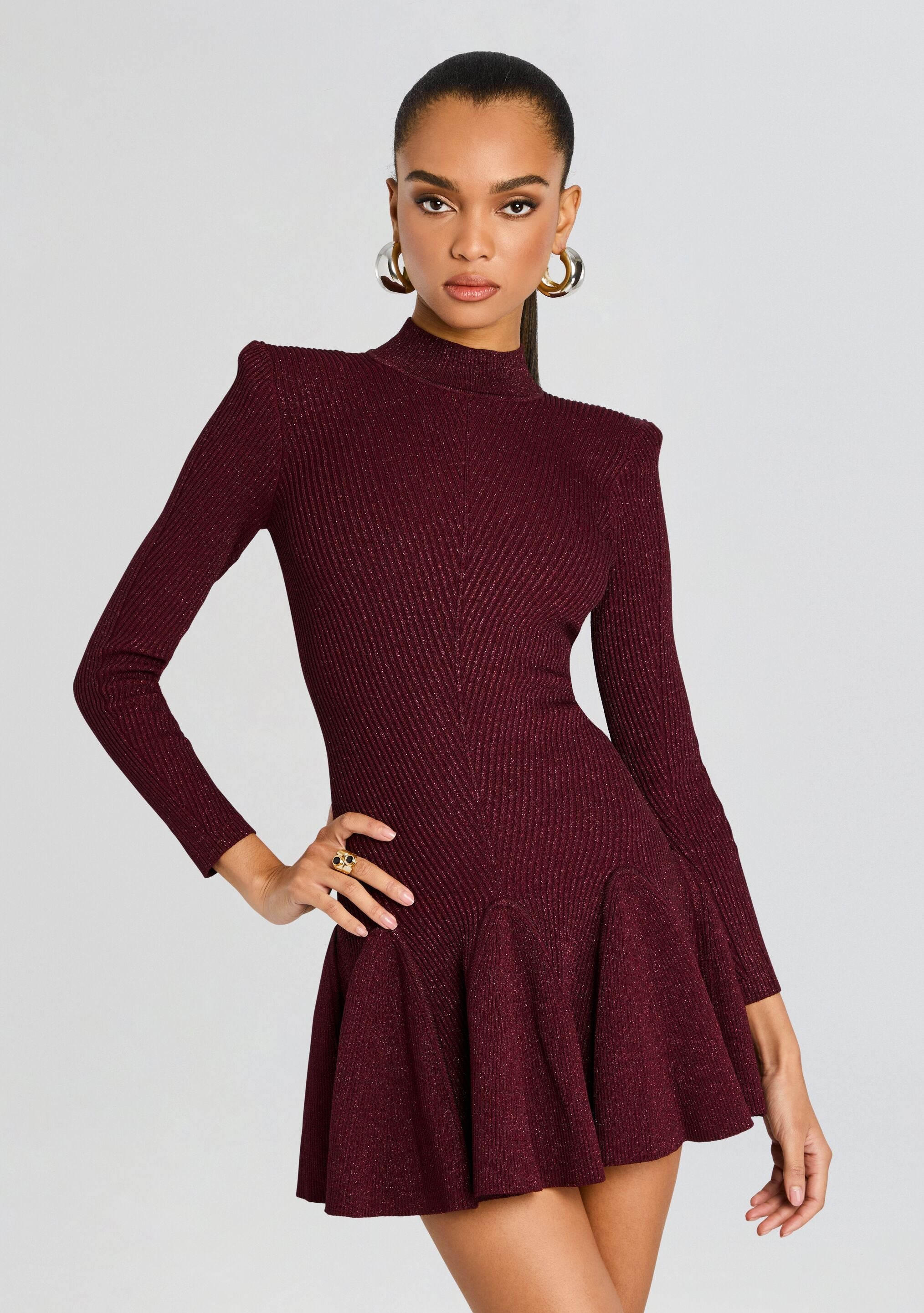Sydonie Metallic Knit Dress