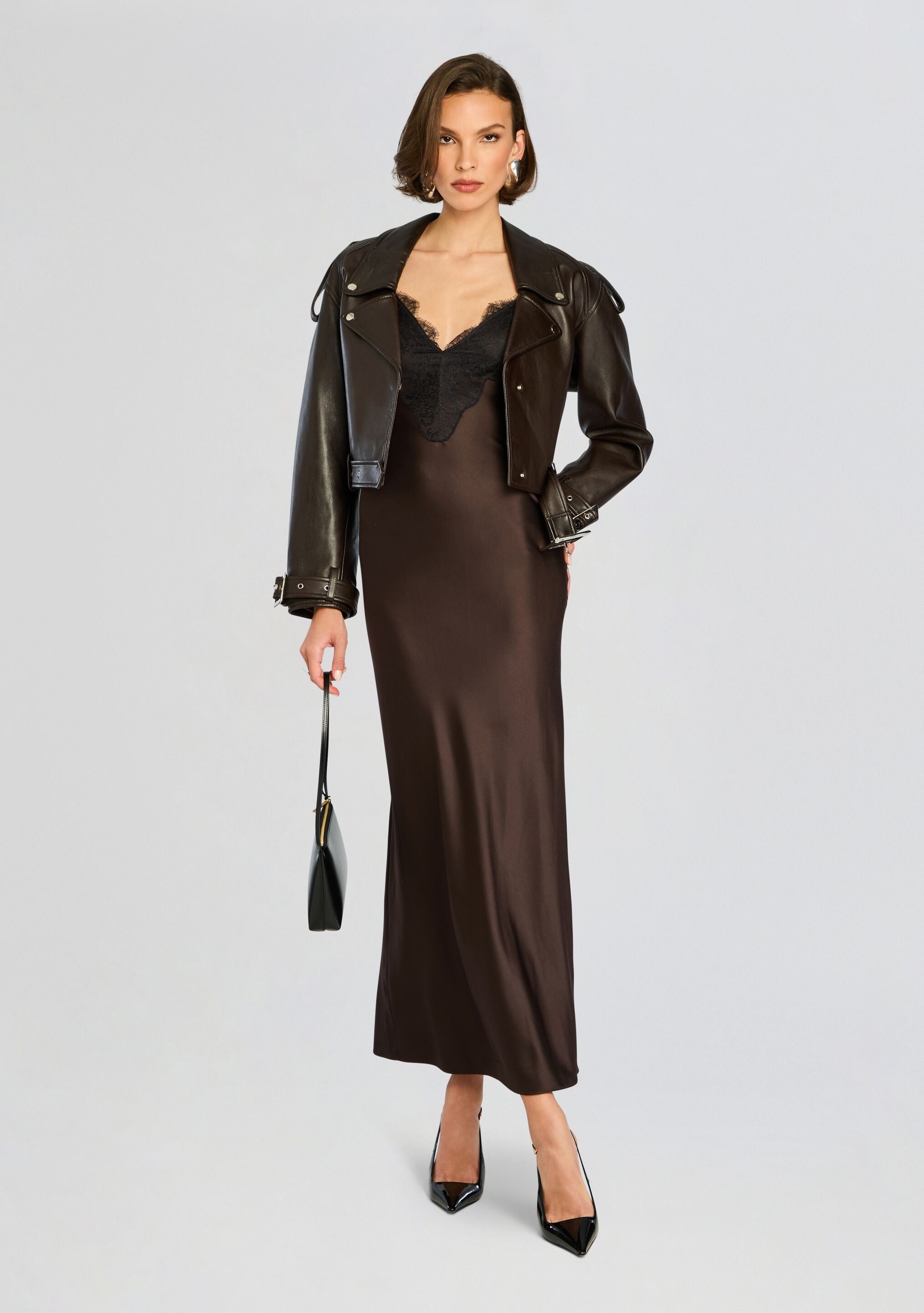 Grenache Satin Maxi Dress