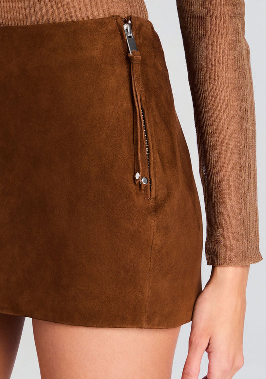 Valerie Suede Leather Skirt