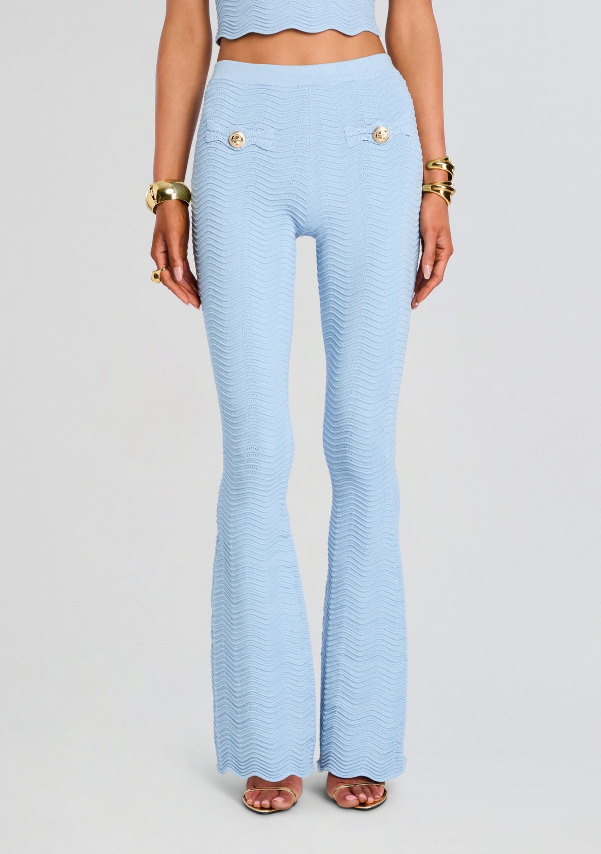 Joliet Metallic Rib Knit Pant