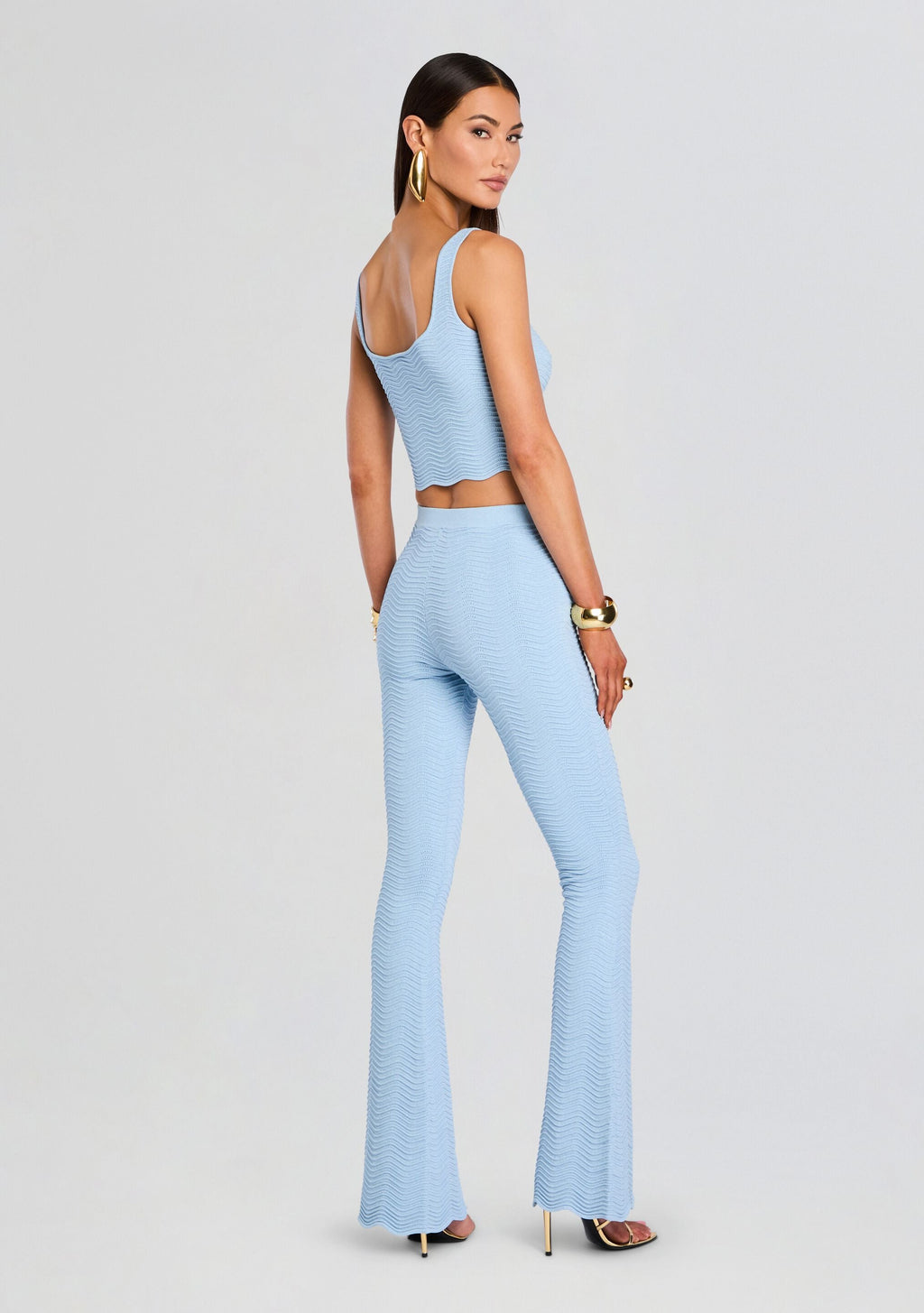 Aloe Metallic Rib Knit Top